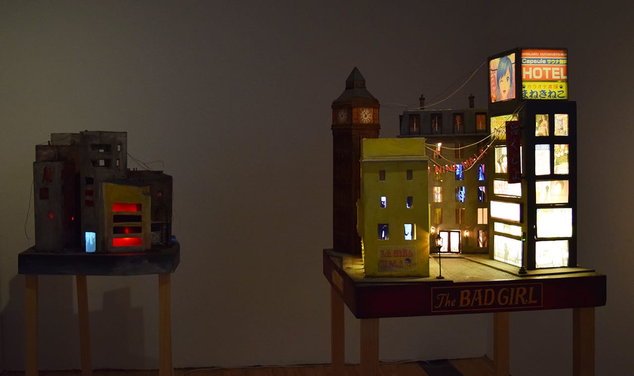 Left: Tracey Snelling, "The Parade Ends" (2012); right: Tracey Snelling, "Bad Girl" (2012)