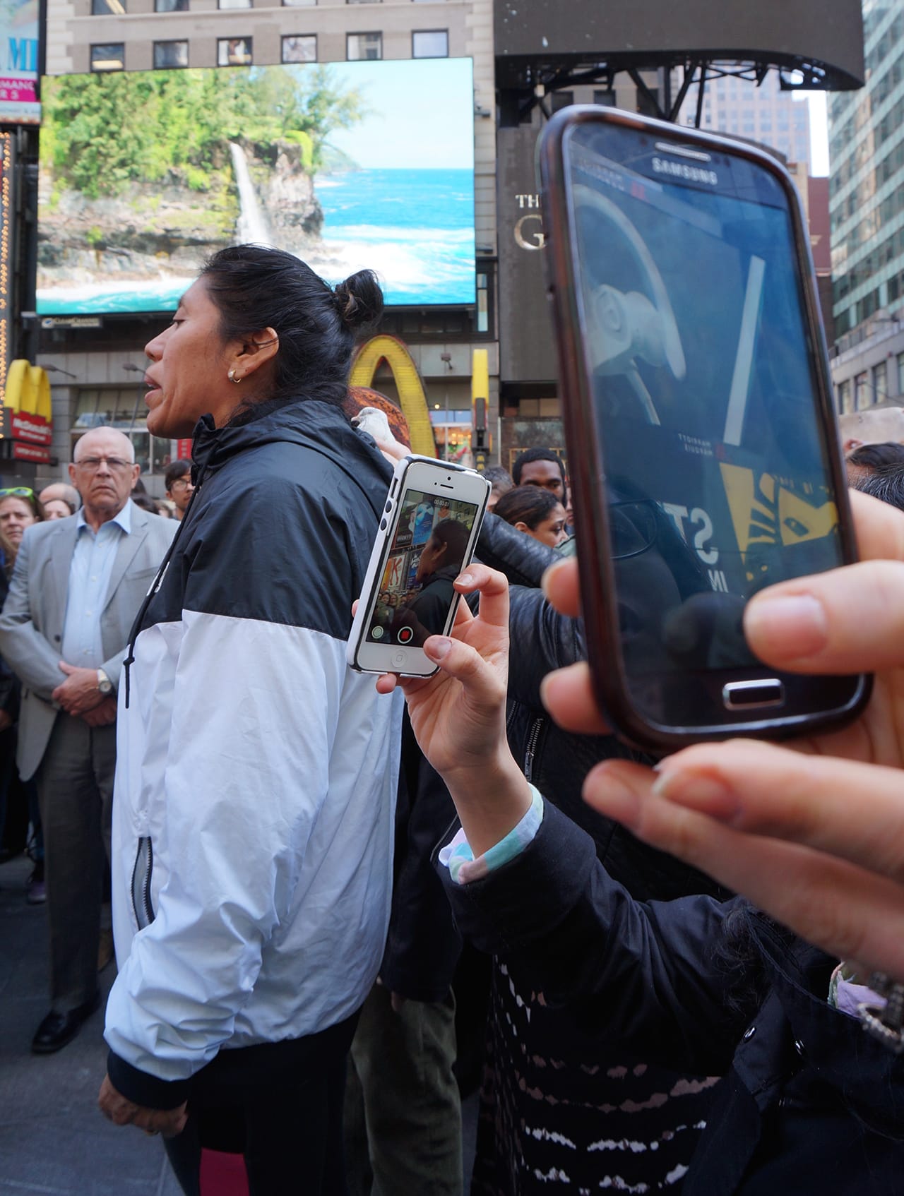 A member of Immigrant Movement International on the soapbox (click to enlarge)