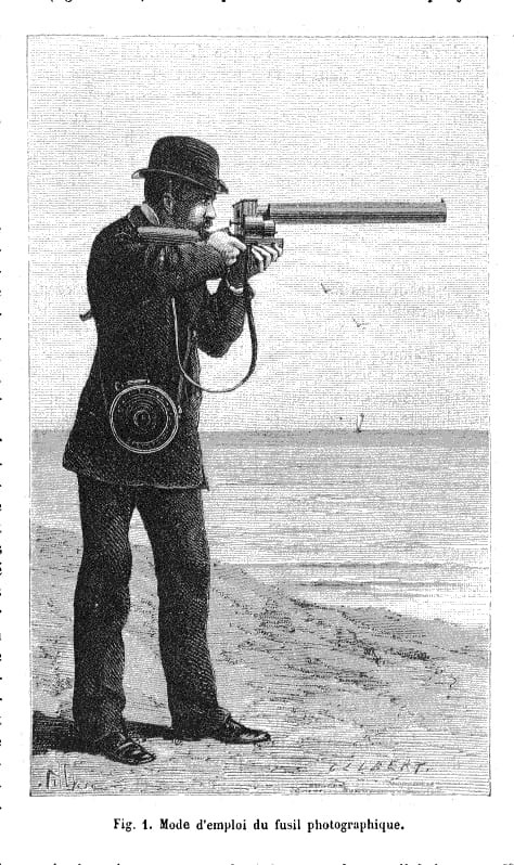 Using the photographic gun by Étienne-Jules Marey (1882) (via Nature)