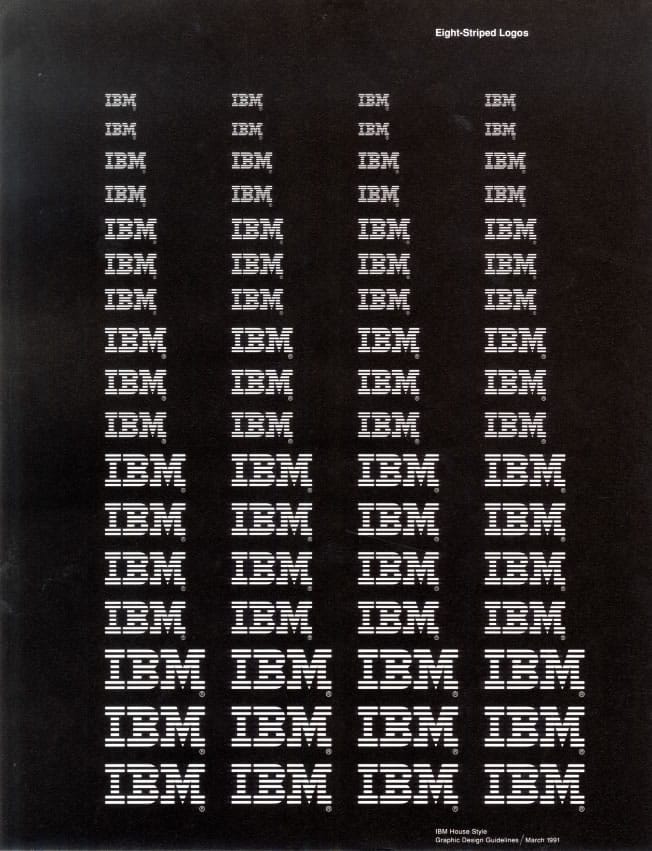 1313_Everything is Design_Paul Rand_Courtesy of Museum of City of NYPage with logo from IBM graphic design guide1985document Courtesy Display, thisisdisplay.orgPage with logo from IBM graphic design guide. 