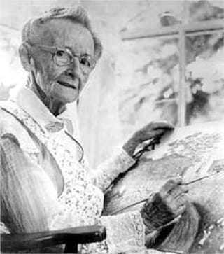 Grandma Moses started painitng late in life (Image via WikiArt) 