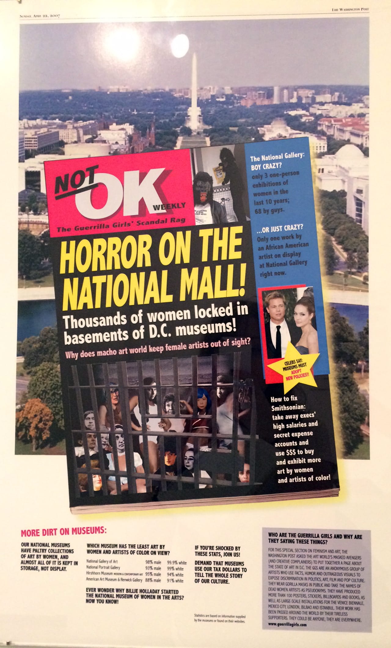 Guerrilla Girls, "Horror on the National Mall!" (2007) (click to enlarge)