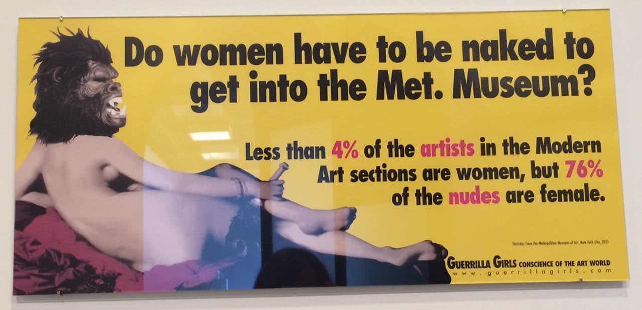 An untitled Guerrilla Girls poster from 2011 (all photos by the author for Hyperallergic)