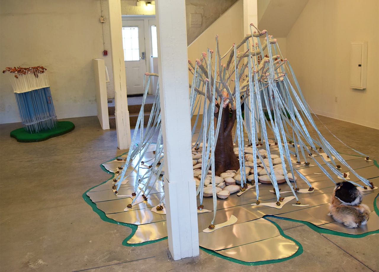 Installation view of Jeannie Lynn Hulen's 'Gibberish: Sapient Fool’s Gold' at GRIN (all photos by the author for Hyperallergic)