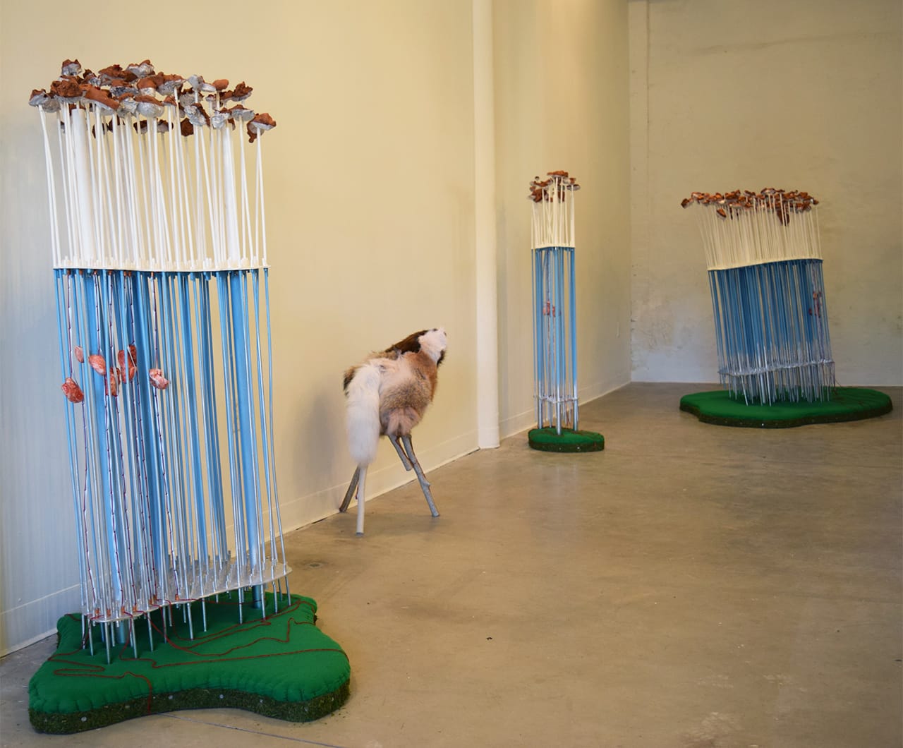 Installation view of Jeannie Lynn Hulen's 'Gibberish: Sapient Fool’s Gold' at GRIN