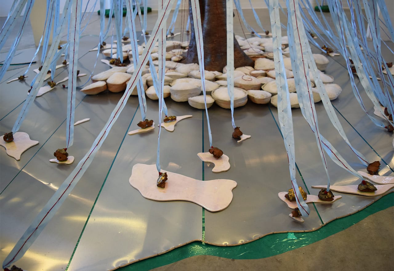 Detail of Jeannie Lynn Hulen, "Gibberish: Tree" (2015)