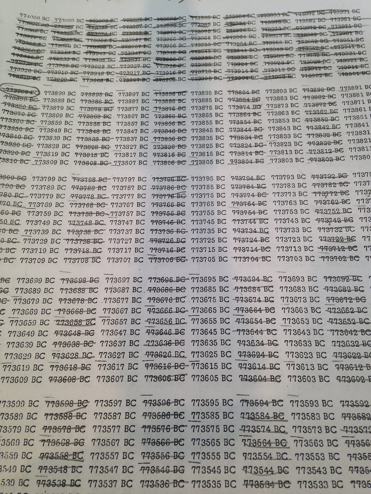 A page of the binder from which I read (click to enlarge)