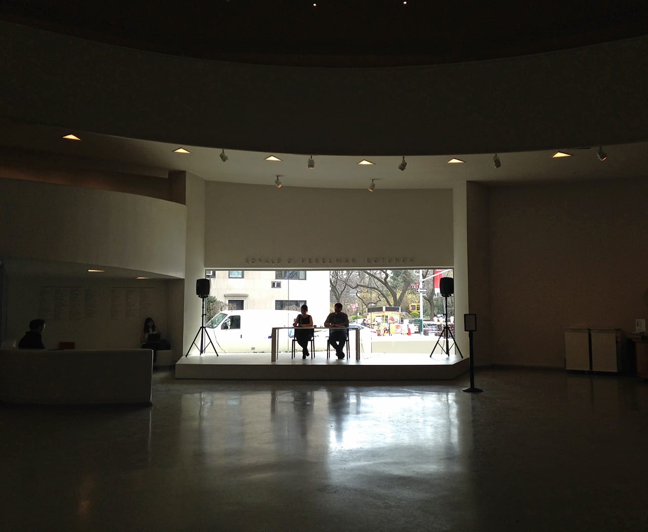 Reading of On Kawara's 'One Million Years' at the Guggenheim Museum (all photos by the author for Hyperallergic)