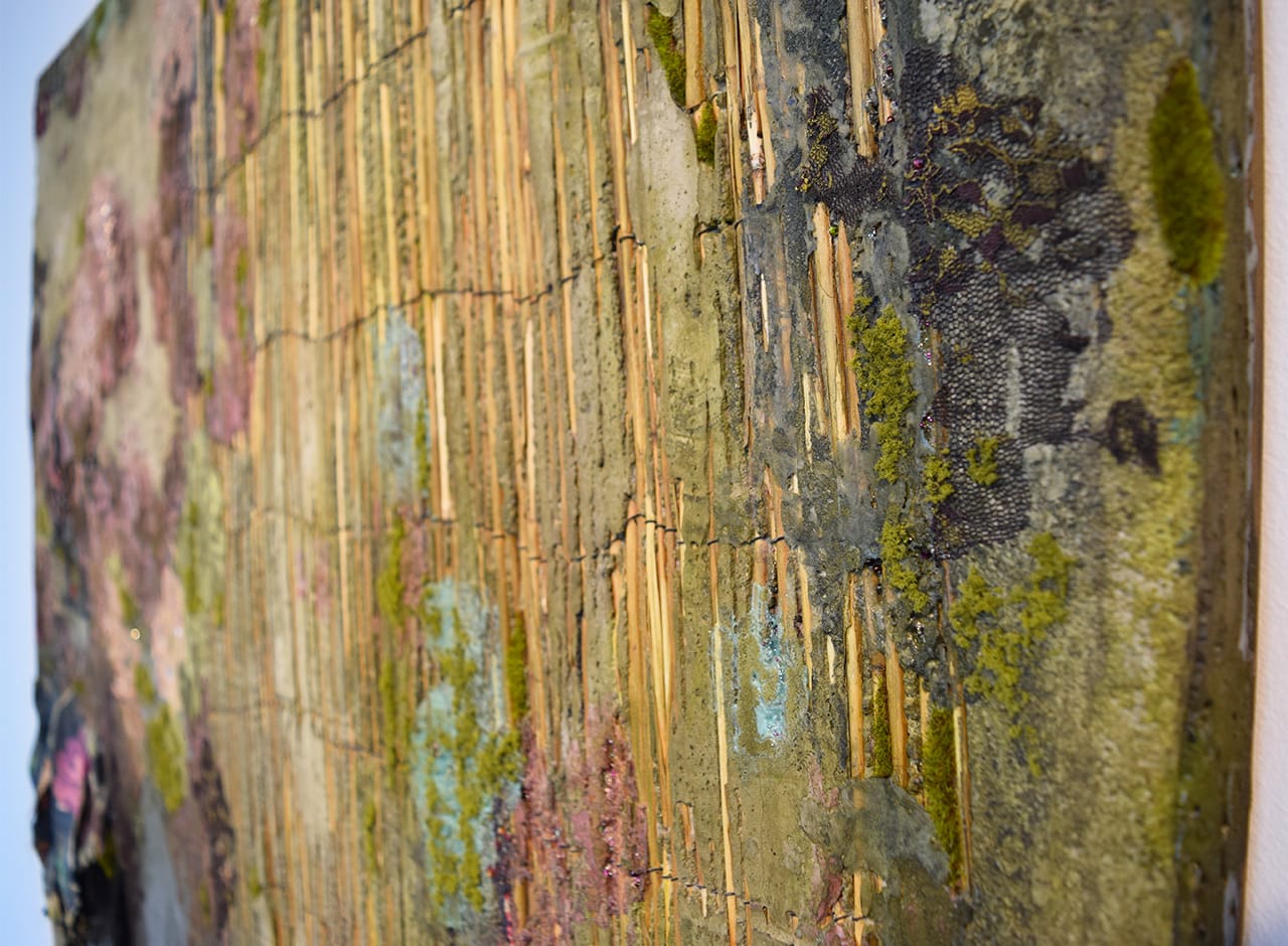 Detail of Lina Puerta, "Untitled (purple)" (2014)