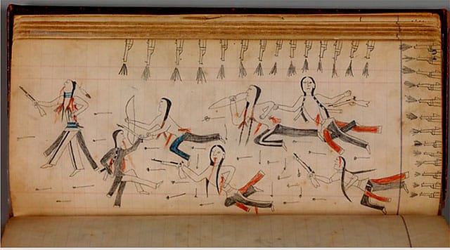 "Maffet Ledger",  Southern and Northern Cheyenne, 1874–1881, The Michael C. Rockefeller Memorial Collection, Purchase, Nelson A. Rockefeller Gift, 1968