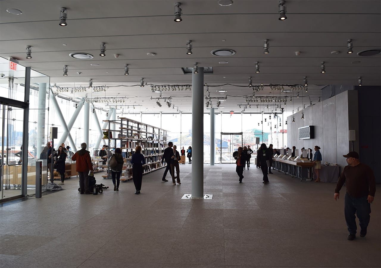 The lobby of the new Whitney Museum