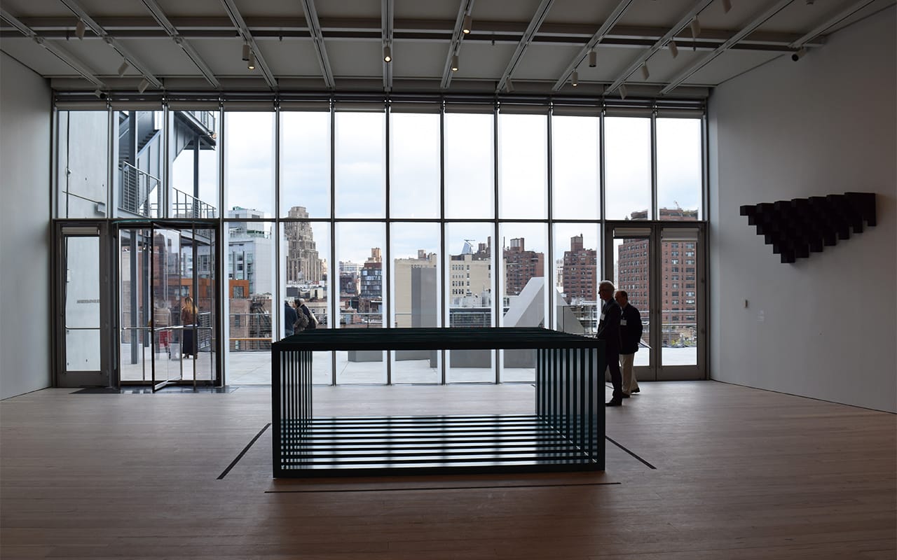A view from the sixth floor galleries to the west, across Manhattan