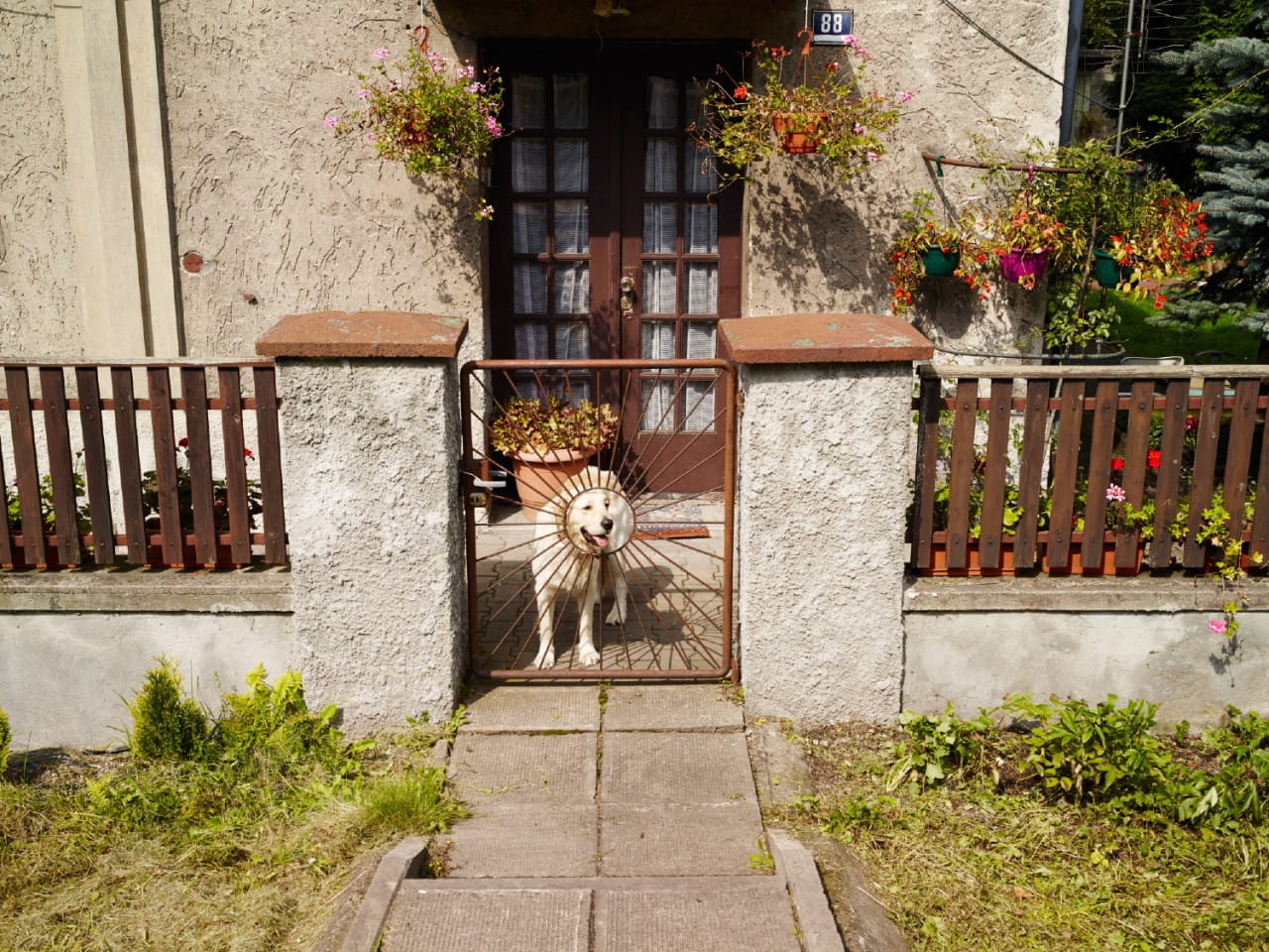Jegor Zaika, "Poland, Oświęcim" (2014): In front of the house of Auschwitz concentration camp commandant Rudolf Höss.