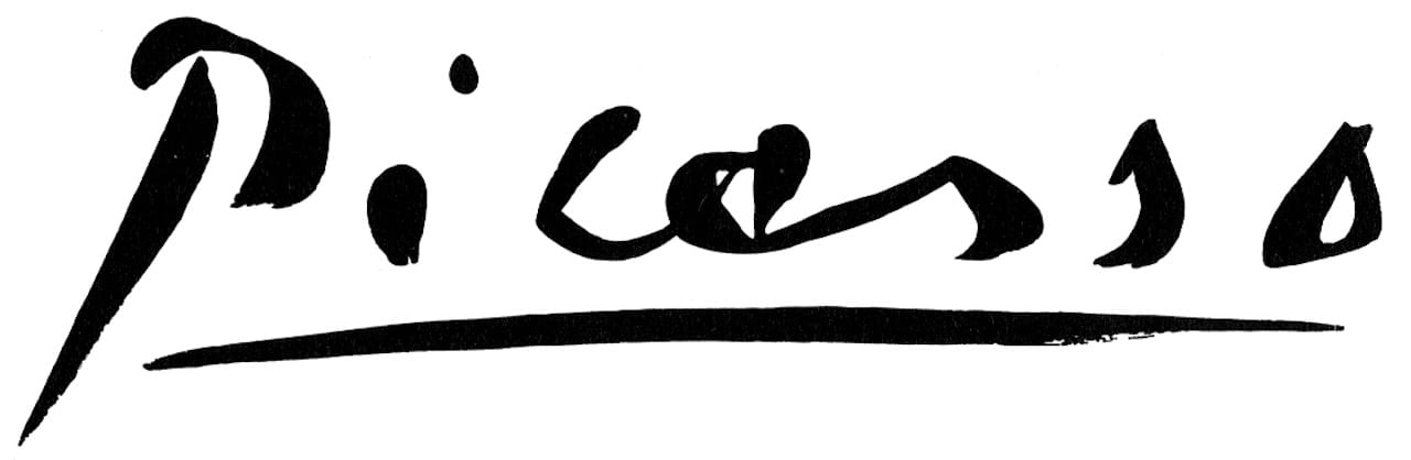 Picasso's signature (Image via Wikimedia)