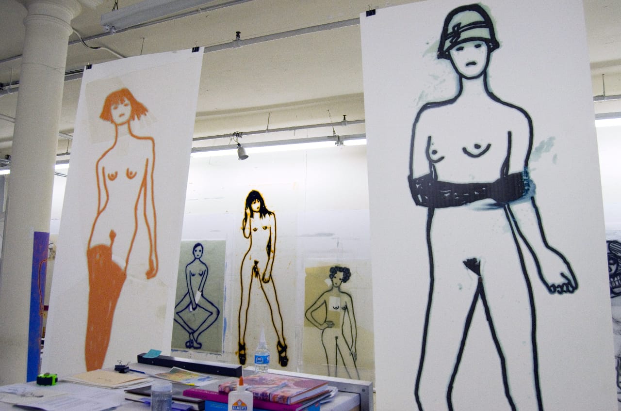 Ida Applebroog, studio shot of 'Ethics of Desire' (2015) (© Ida Applebroog, courtesy the artist and Hauser & Wirth)