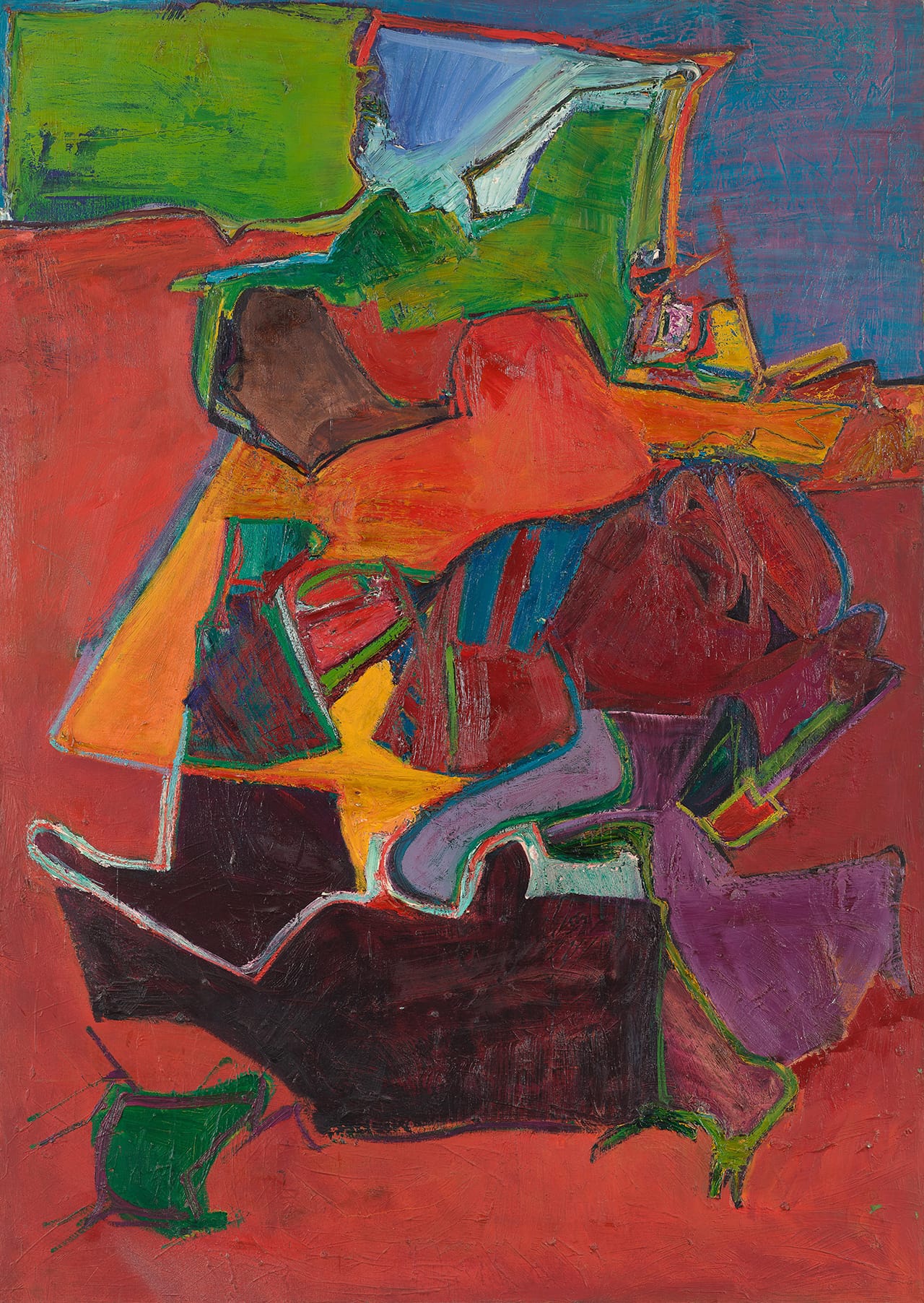 Red Ground, 1969 Courtesy Alexander Gray Associates, New York ©2015 Joan Semmel / Artists Rights Society (ARS), New York