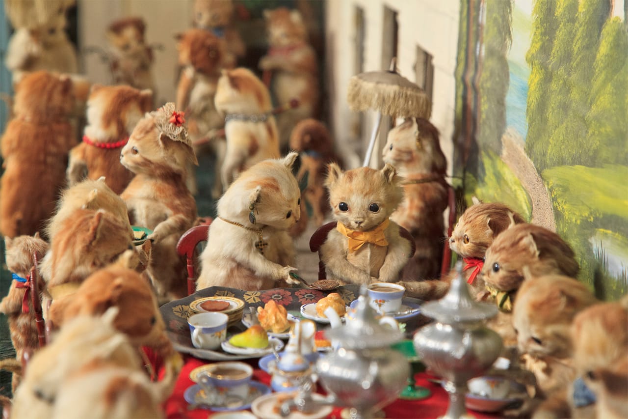Walter Potter, detail of "The Kittens' Tea Party" (photo by Joanna Ebenstein)