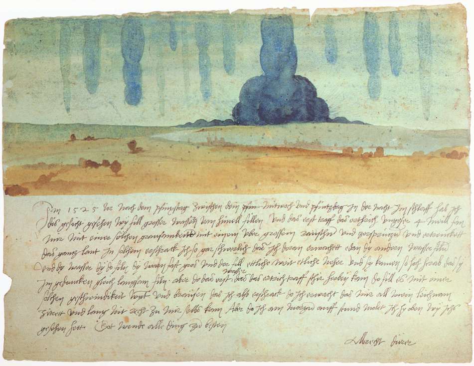 Albrecht&nbsp;Dürer,&nbsp;"Dream Vision"&nbsp;(1525), watercolor on paper, 30 x 43 cm, Kunsthistorisches Museum, Vienna (image via Wikimedia Commons)