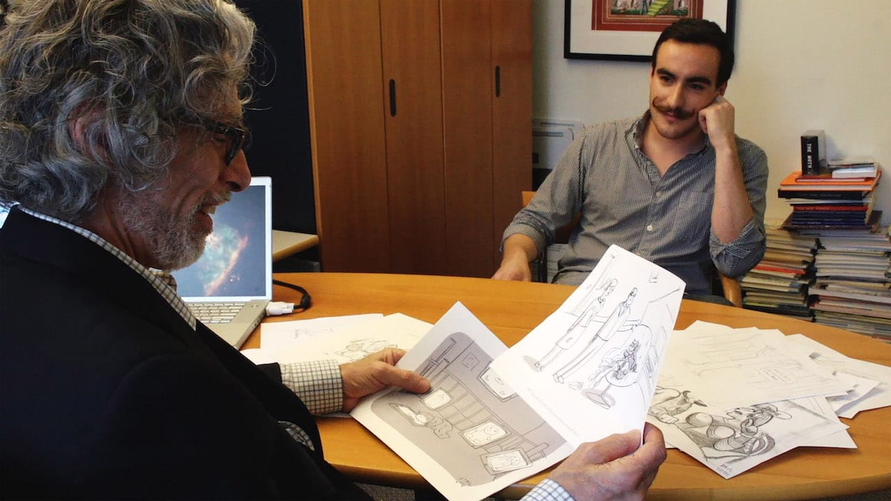 'New Yorker' cartoon editor Bob Mankoff (left) and cartoonist Farley Katz (right) in 'Very Semi-Serious' (photo by Kristen Johnson)