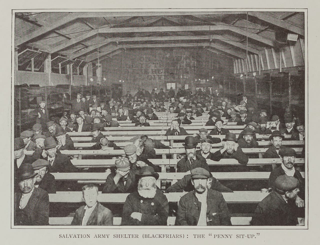 A Penny Situp in  a Salvation Army shelter in Blackfriars, London, c1900.credit Geffrye Museum of the Home.jpg