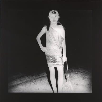 Brian Weil, "Transvestite Safe-Sex Outreach Worker, Santo Domingo, Dominican Republic" (1987) (via smmoa.org)