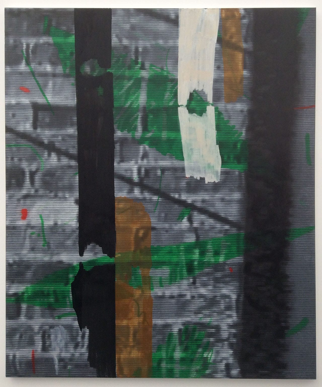 Kon Trubkovich, “A heart with an iron lining” (2015), oil on canvas, 72 x 60 in at Marianne Boesky Gallery