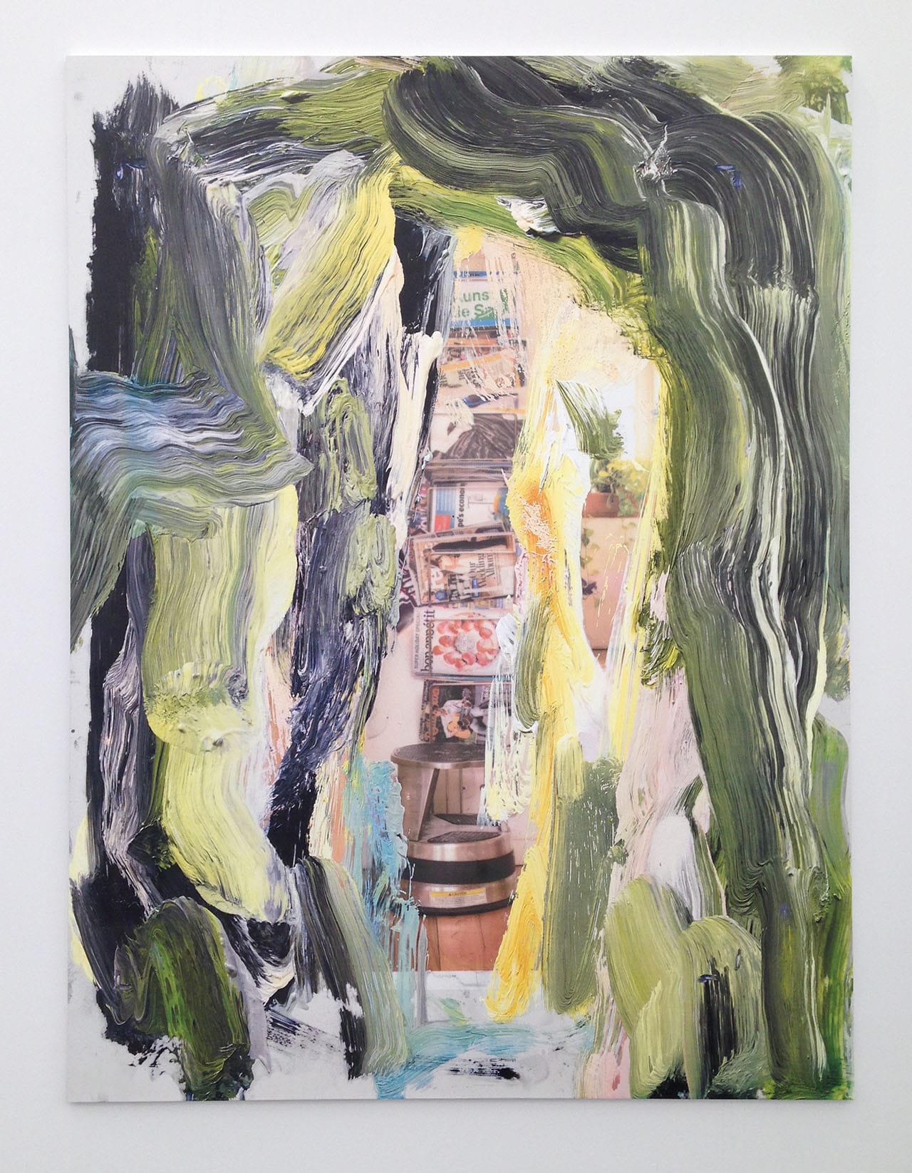 Urs Fischer, “Free advice is usually worth what you paid for it” (2015), aluminum panel, aramid honeycomb, two-component polyurethane adhesive, two-component epoxy primer, galvanized steel rivet nuts, acrylic primer, gesso, acrylic ink, acrylic silkscreen medium, acrylic paint, 96x72 inches at The Modern Institute/Toby Webster Ltd