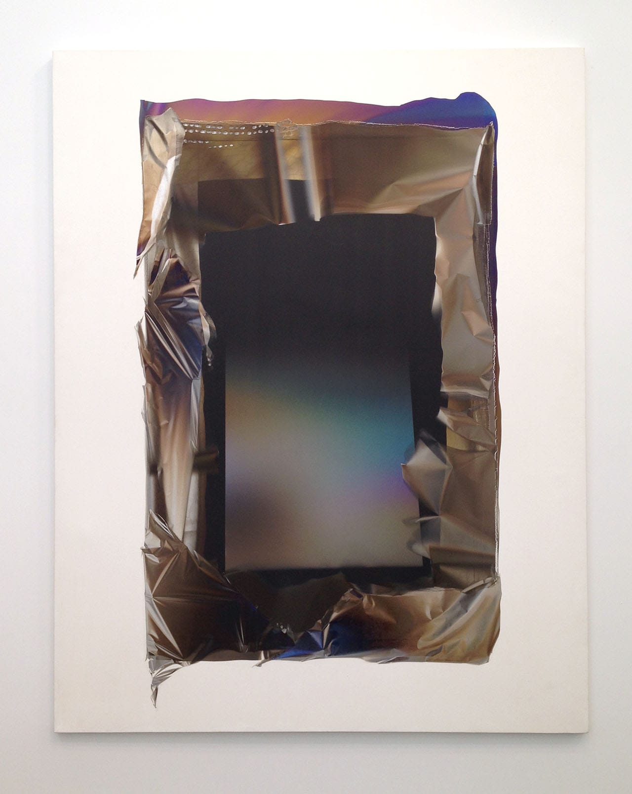 Larry Bell, “Big Mirage Painting #53” (1991), mixed media on canvas 89 9/16 x 70 3/8 in at White Cube