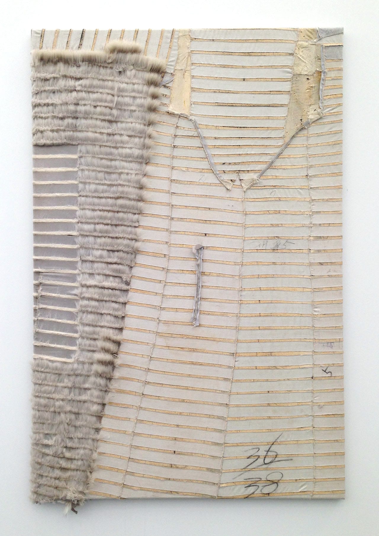 Simon Fujiwara, “Fabulous Beasts” (2015), shaved fur coat, 115 x 65 cm at Taro Nasu