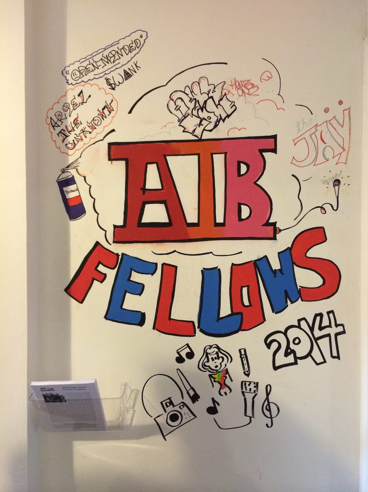 Arts in Bushwick Fellows High School Program exhibition opening at Express Yourself Barista Bar (photo by Willow Goldstein, courtesy Arts in Bushwick)