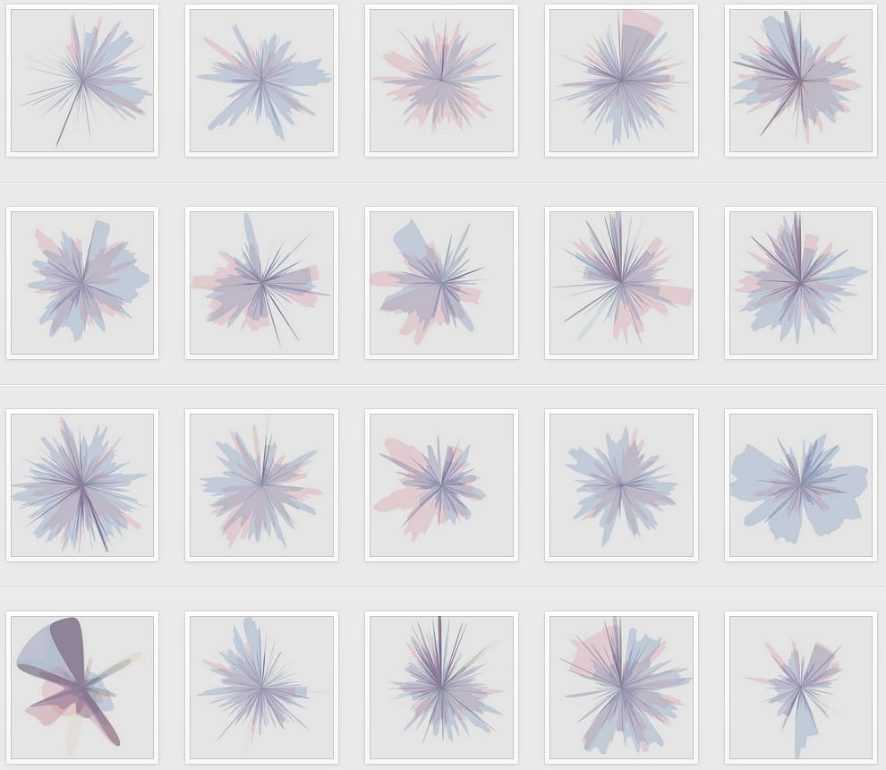 Brainwave visualizations from the Eudaimonia app (via project.eudaimonia on Instagram)