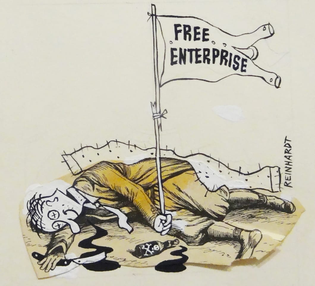 A drawing by Ad Reinhardt from the 2013 exhibition 'Ad Reinhardt' at David Zwirner (photo by the author for Hyperallergic)