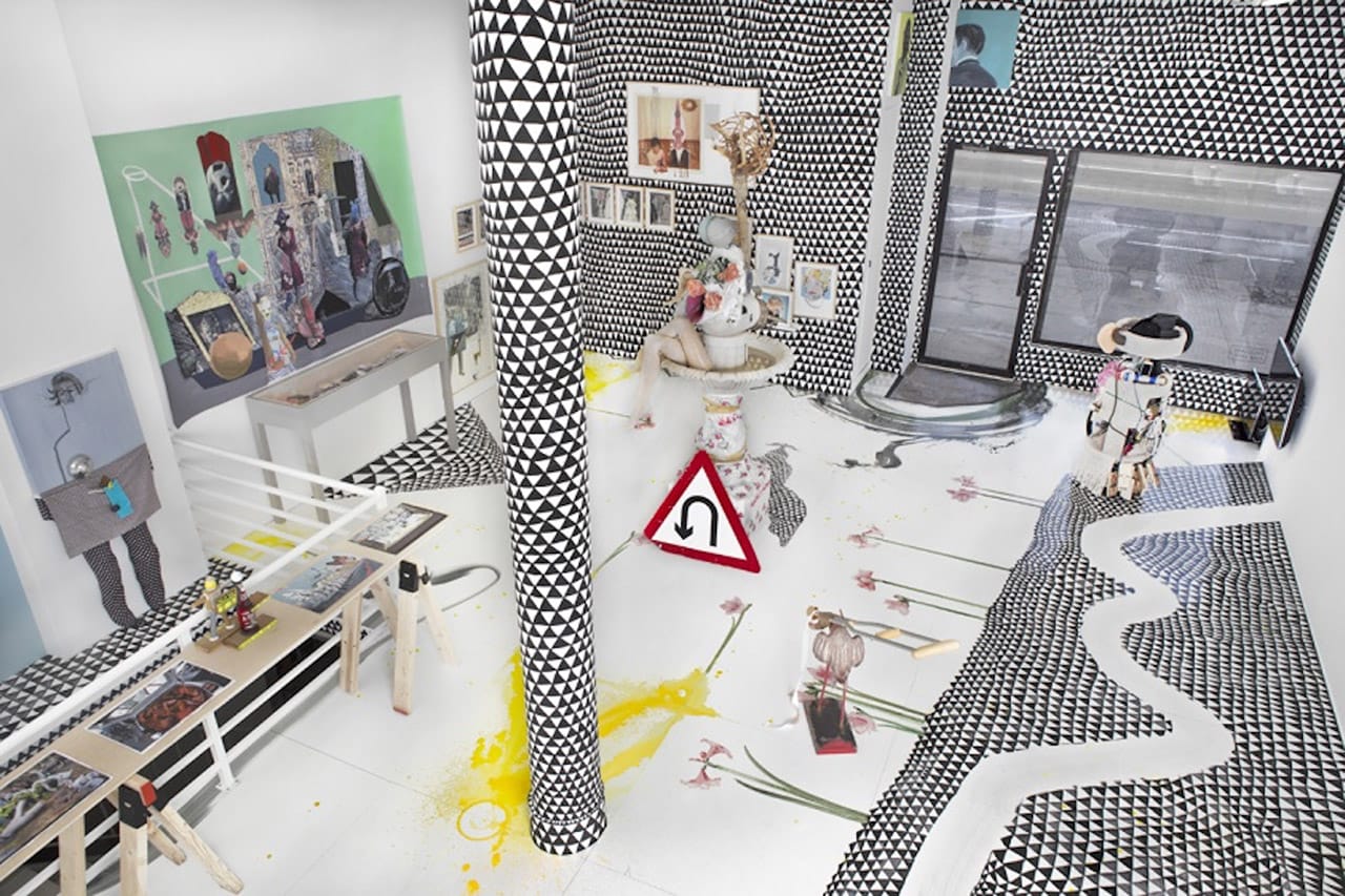 Installation view of Ramin Haerizadeh, Rokni Haerizadeh, Hesam Rahmanian's "I won’t wait for grey hairs and worldly cares to soften my views" (2015) (all images courtesy Callicoon Fine Arts unless otherwise noted)