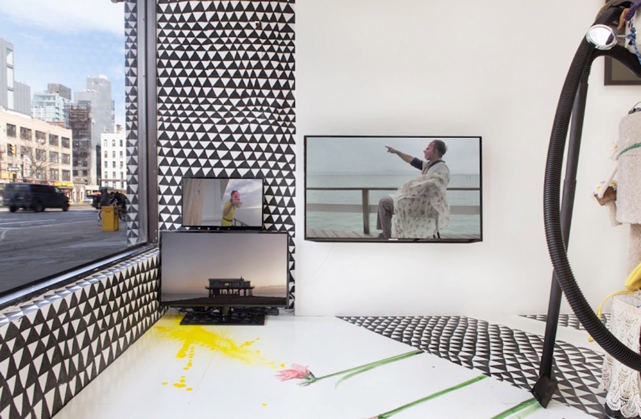 View of "O, You People!" (2014) video installation (courtesy of the artists and Callicoon Fine Arts, NY)