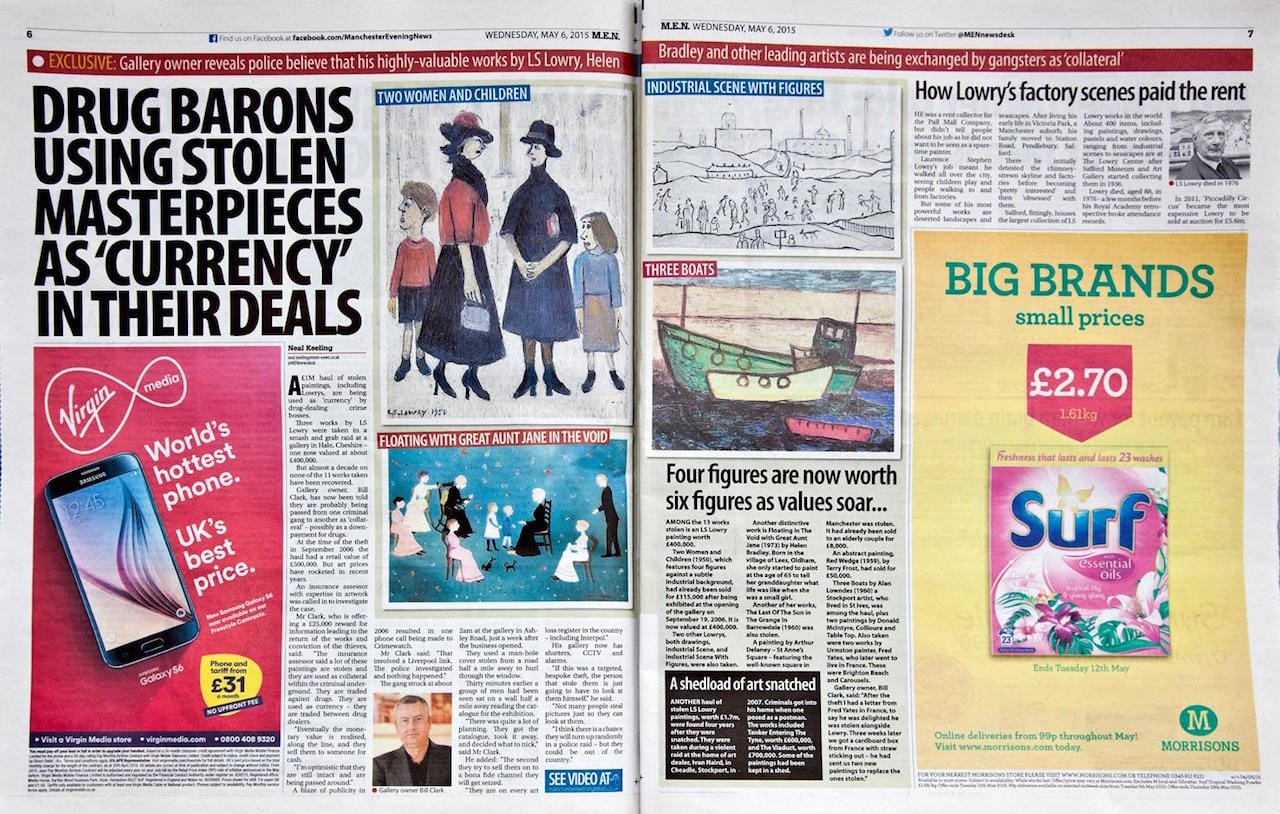 An article in the 'Manchester Evening News' (photo by Clark Art Gallery, via Facebook)