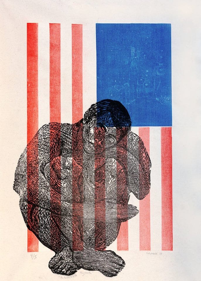 Enrique Gijon, "Self Portrait of a Migrant" (2014) (via sparcinla.org)