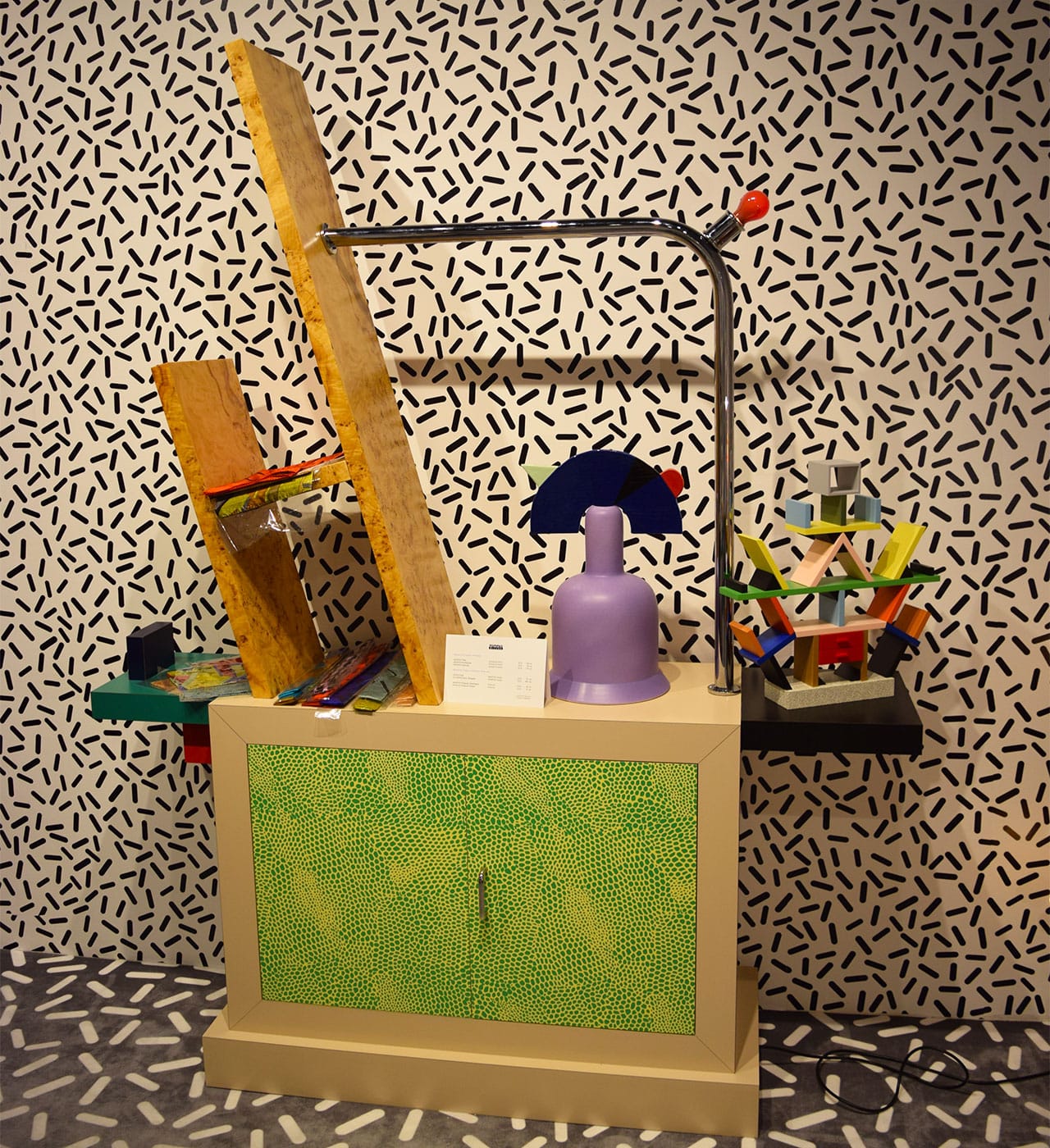 Objects in the Memphis-Post Design Gallery booth at Collective Design