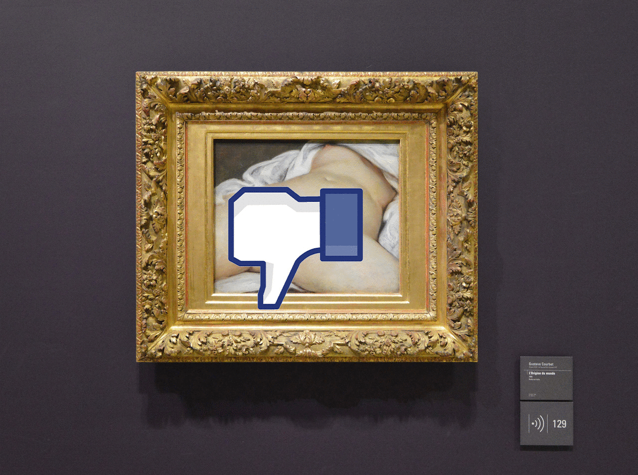 Gustave Courbet, "L'Origine du Monde" (1866) (animated GIF by the author)