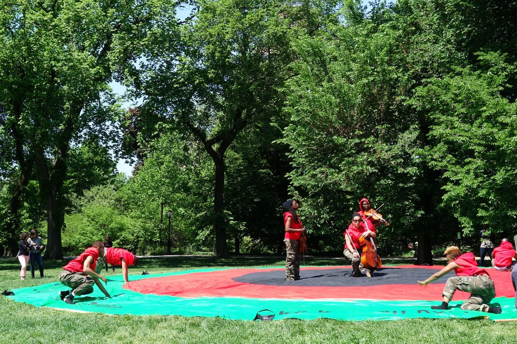 Marc Bamuthi Joseph, "Black Joy in the Hour of Chaos" on the Great Hill in Central Park