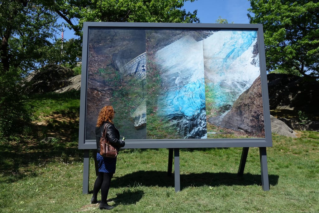 Karyn Olivier, "Here and Now/Glacier, Shard, Rock" alongside the Harlem Meer