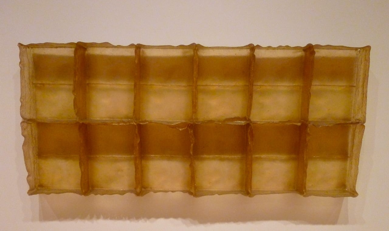 Eva Hesse, "Sans II" (1968) at the San Francisco Museum of Modern Art (photo by the author for Hyperallergic)
