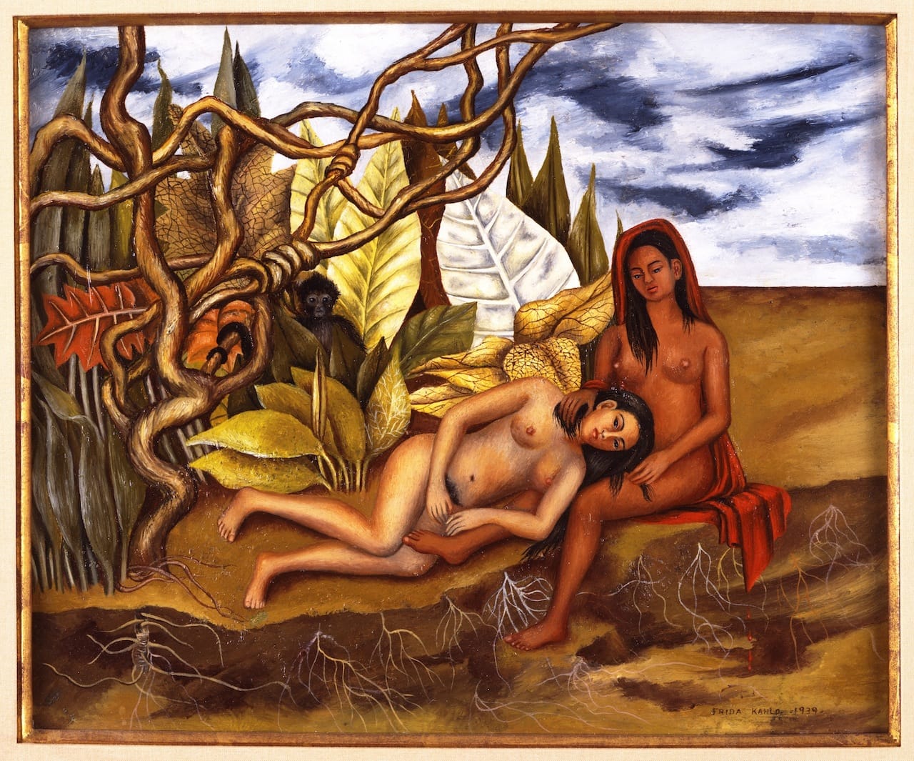 FridaKahlo,Two   Nudes   in   a    Forest,   1939Collection   of   Jon    Shirley©   2015    Banco   de    México   Diego   Rivera    Frida   Kahlo    Museums   Trust,    Mexico,   D.F.    /   Artists    Rights   Society   (ARS),   New   
