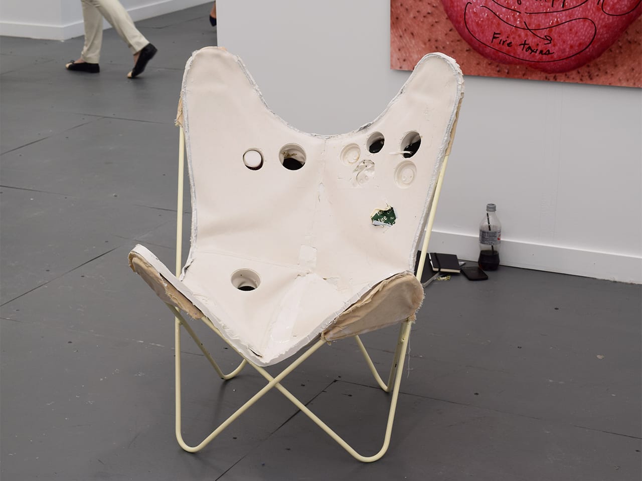 Mélanie Matranga, "overreacted chair" (2015) in the Karma International booth at Frieze New York