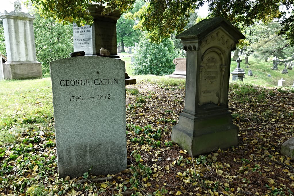 Grave of George Catlin in Green-Wood Cemetery
