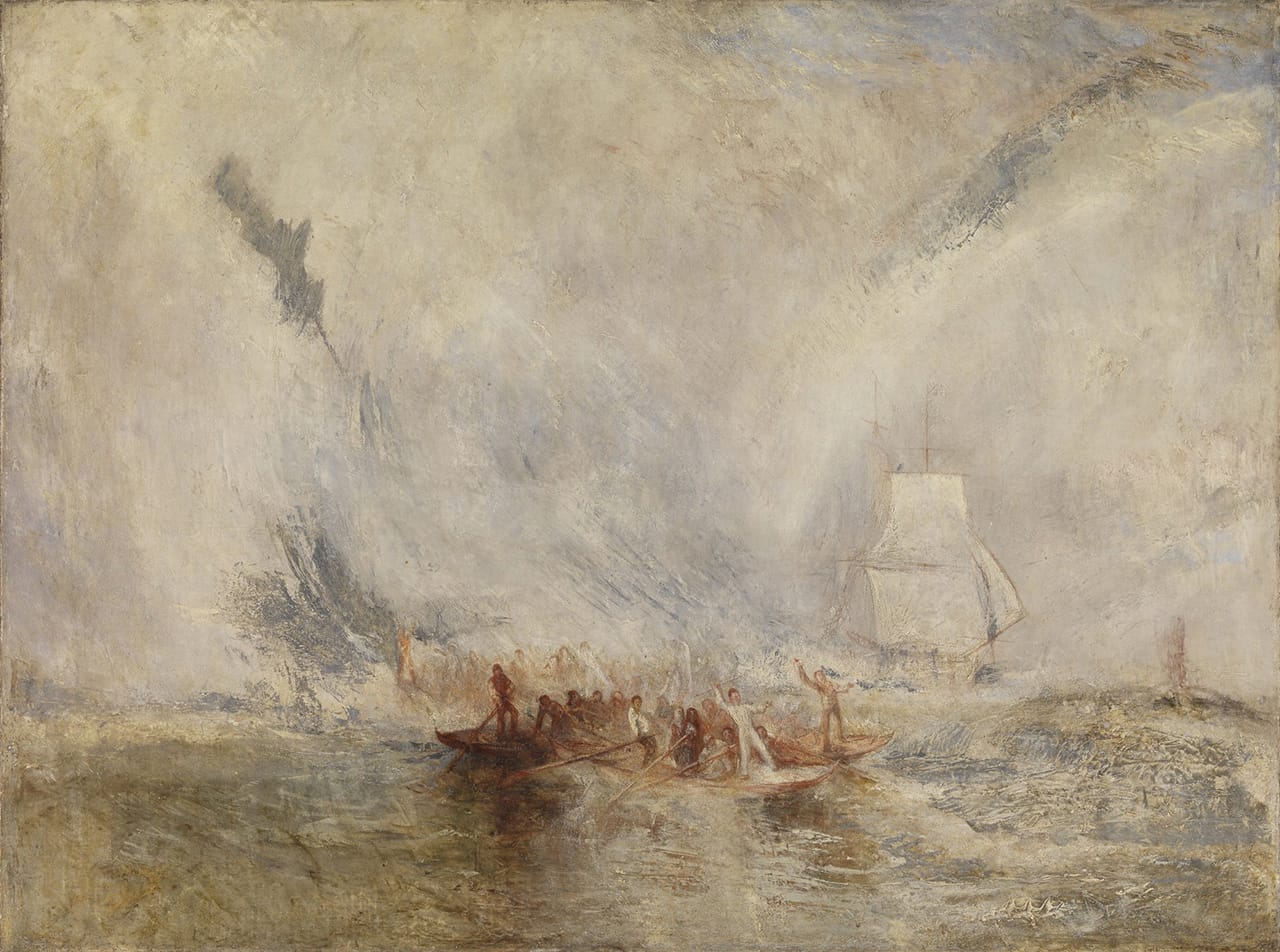 J.M.W. Turner, "Whalers" (exhibited 1845), oil on canvas (Tate: Accepted by the nation as part of the Turner Bequest 1856 Photo © Tate, London 2014)