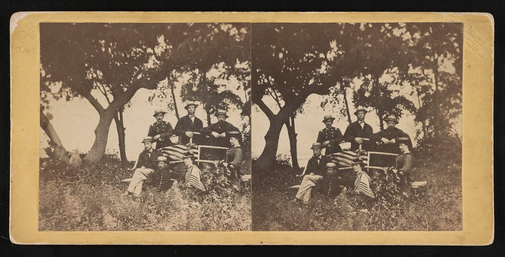 Group taken at Blythwood Plantation, Ladies Is. [i.e. Island], opposite Beaufort, S.C. - Hubbard & Mix