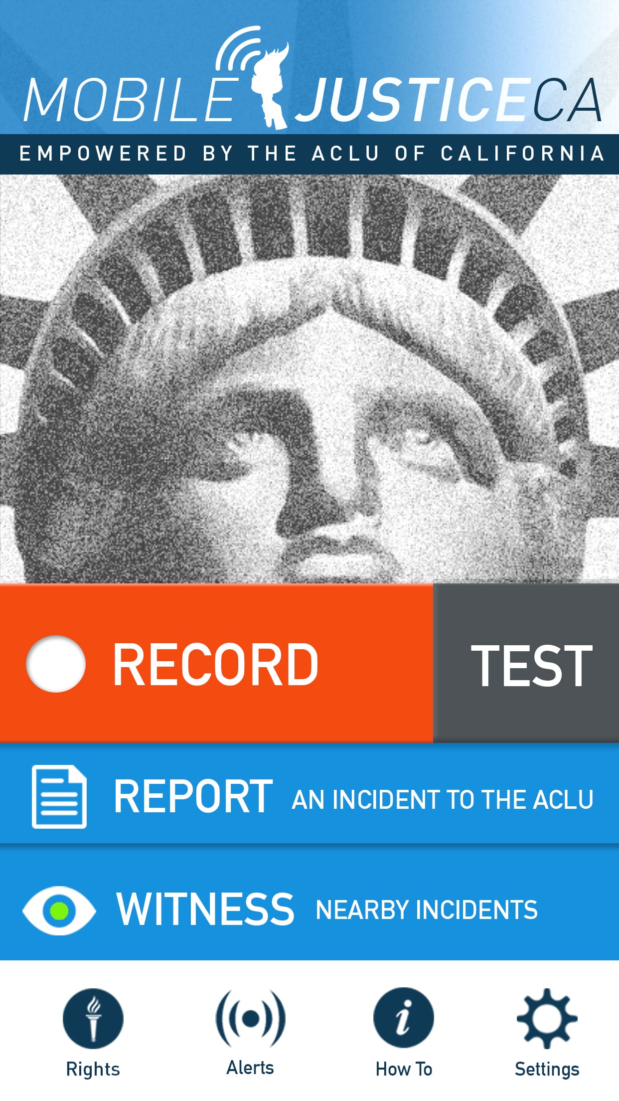 The dashboard of Mobile Justice (image courtesy ACLU SoCal) (click to enlarge)