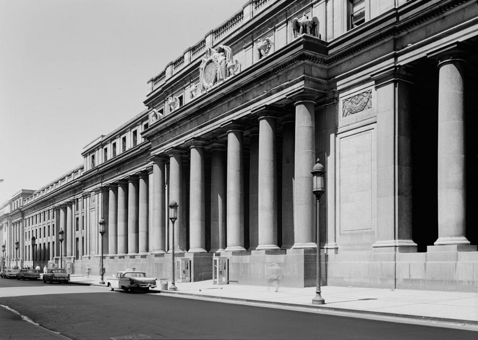 Façade of Pennsylvania Station (1962) (via Library of Congress)