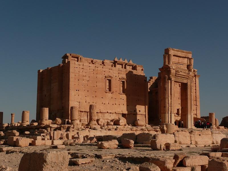 The Temple of Baal shrine at Palmyra (photo by Graham van der Wielen/Wikimedia Commons)