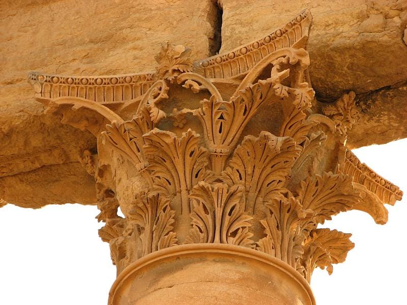 Detail of a column at Palmyra (photo by reibai, via Flickr)